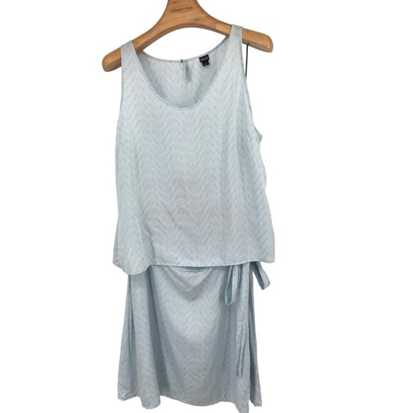 Patagonia Women's Blue 2 pc set Sleeveless top june lake wrap skirt size large - Picture 1 of 12